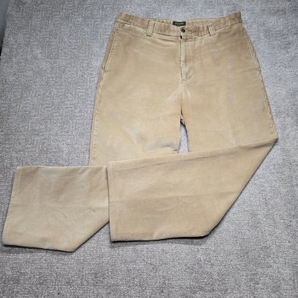 Dockers Khakis Corduroy Pants Mens 36x32 Tan Beige Straight Leg Cotton